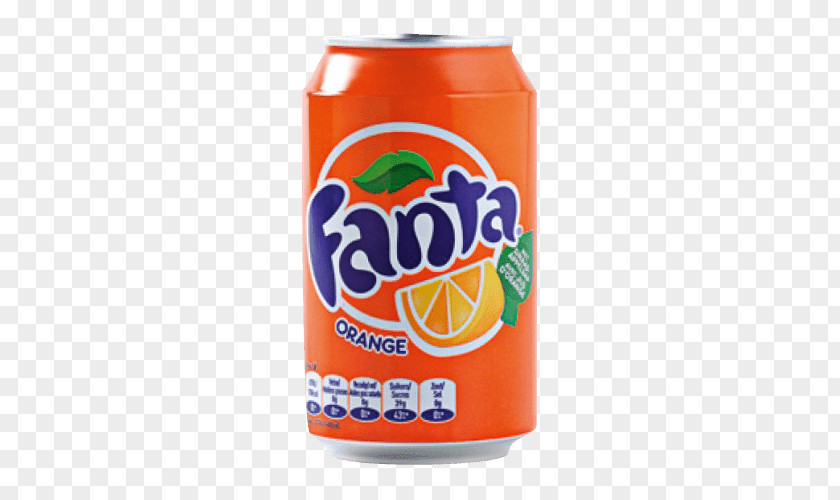 Red Fanta Orange Soft Drink Fizzy Drinks Can Cans 6 X 330 Ml PNG