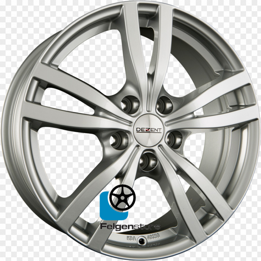 Silver Alloy Wheel Rim Spoke Tire ET PNG