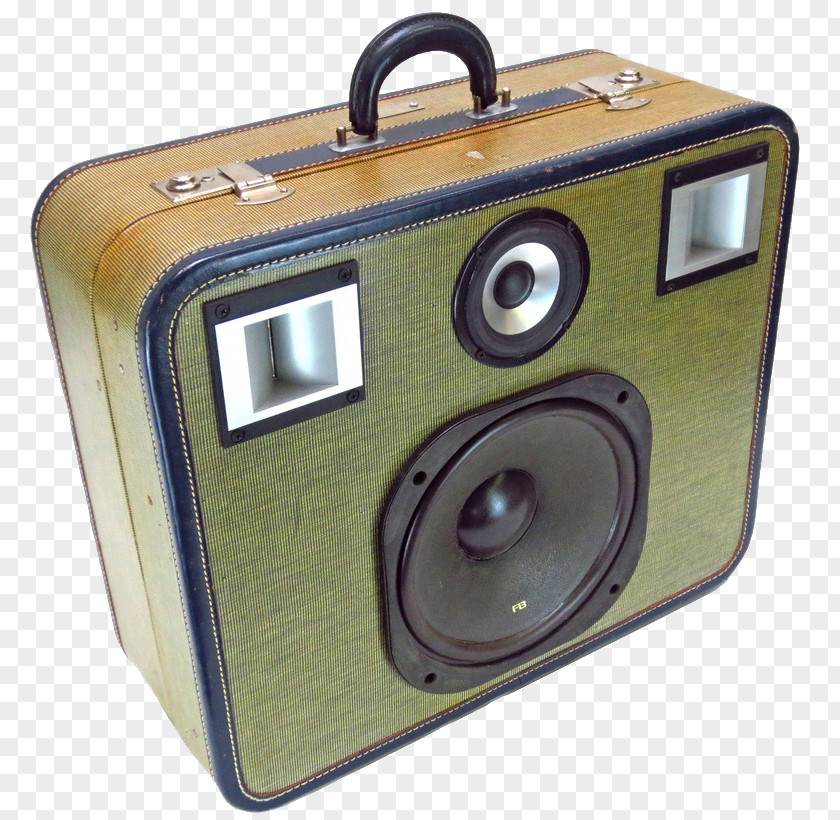 Suitcase Sound Box Electronics Boombox PNG