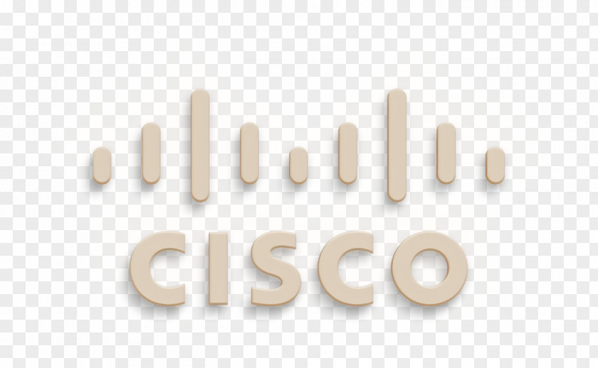 Beige Text Cisco Icon PNG