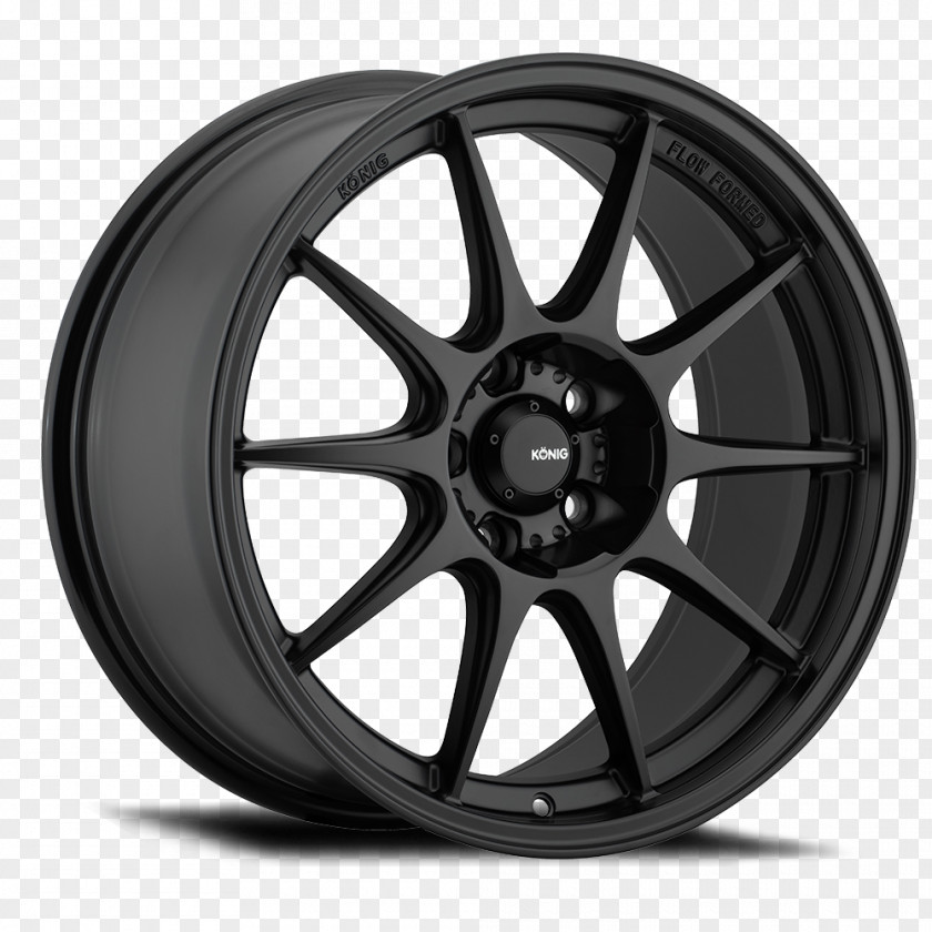 Formula Drift Matt Konig Wheels Dekagram Semi-Matte Black Wheel Rim Technology Decagram PNG
