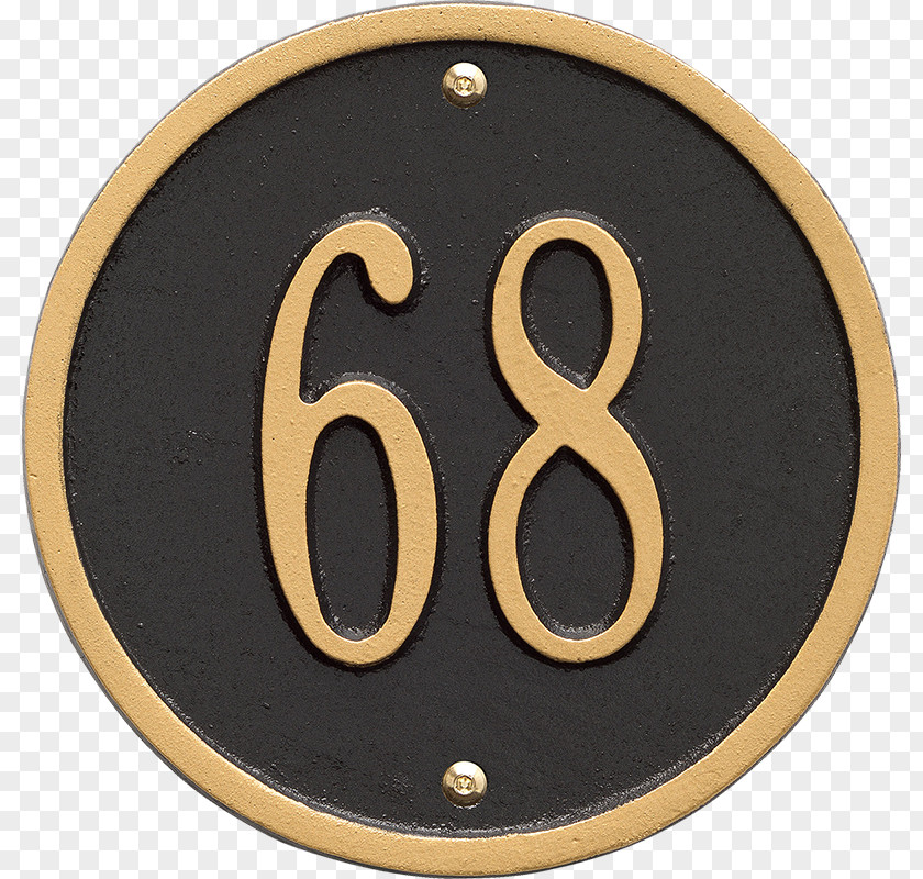 House Commemorative Plaque Number Wall Bronze PNG