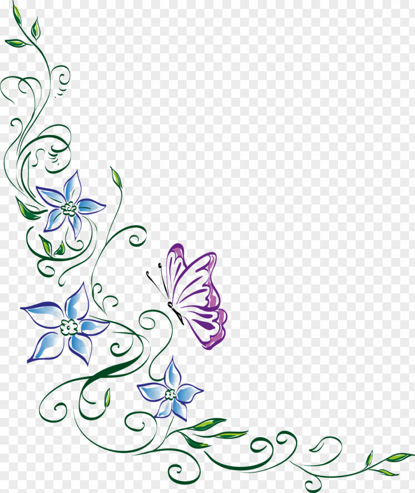 Butterfly Stickers Printable Floral Design Clip Art Image PNG