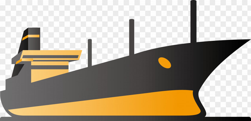 Cartoon Ship Vector Cargo Maritime Transport Freight PNG