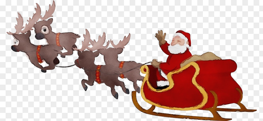 Christmas Eve Deer Santa Claus Drawing PNG
