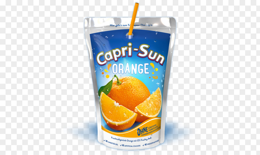 Juice Orange Capri Sun Fizzy Drinks PNG