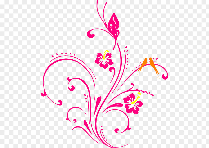 Butterfly Border Flower Clip Art PNG