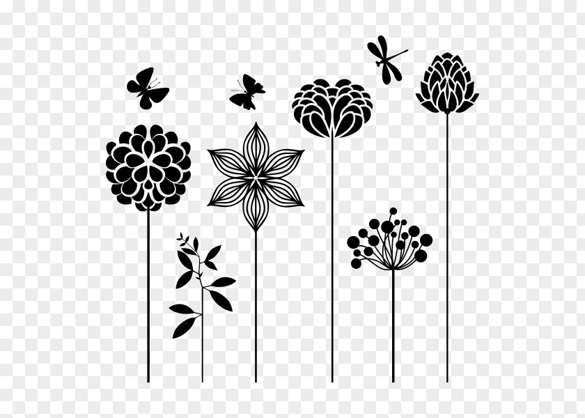 Decor Vector Drawing Decorative Arts Painting Flower Vinyl Group PNG