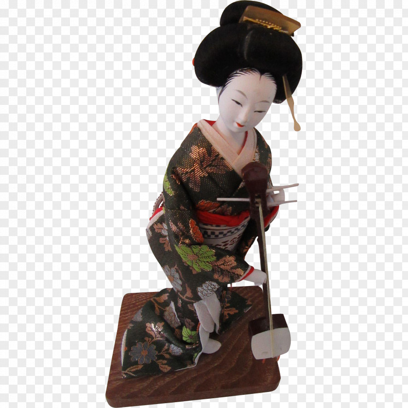 Geisha Horse Kyoto Figurine 1950s PNG