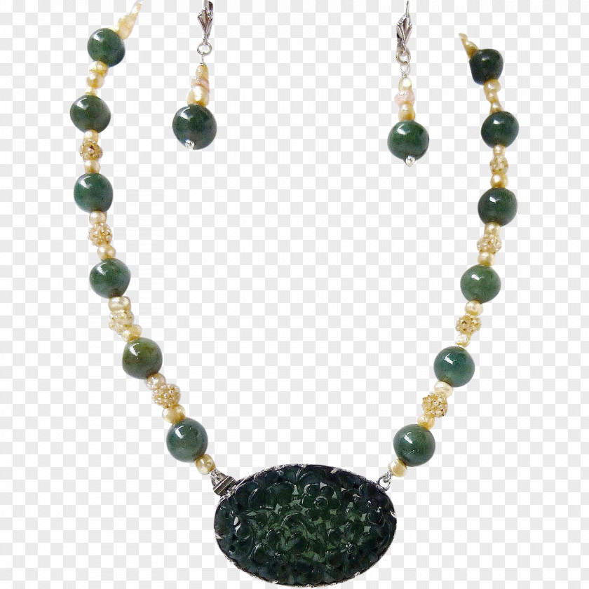 Necklace Pearl Emerald Jewellery Gemstone PNG