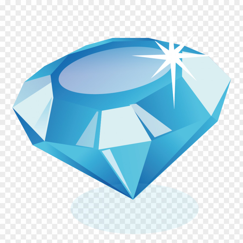Shiny Blue Diamond Material PNG