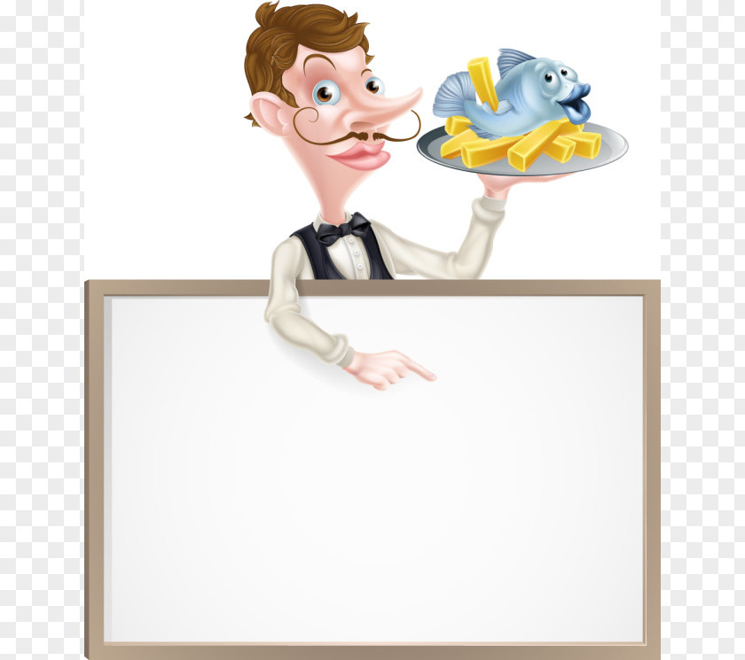 Billboard And Waiter Stock Photography Royalty-free Illustration PNG