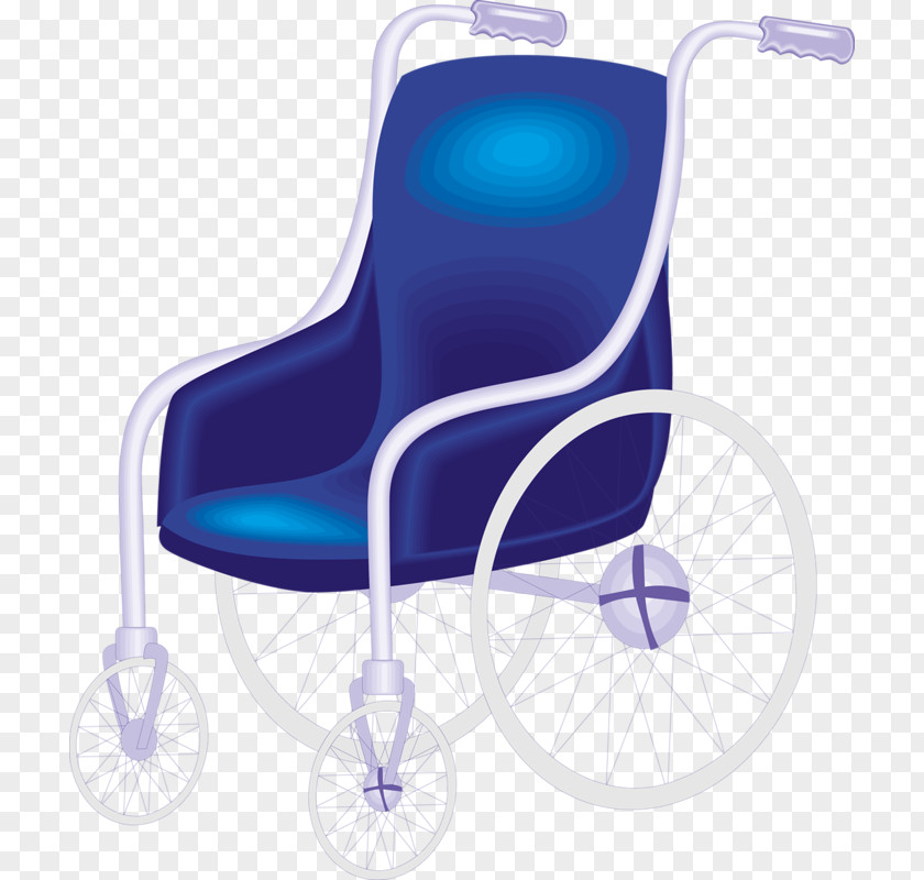 Blue Wheelchair PNG