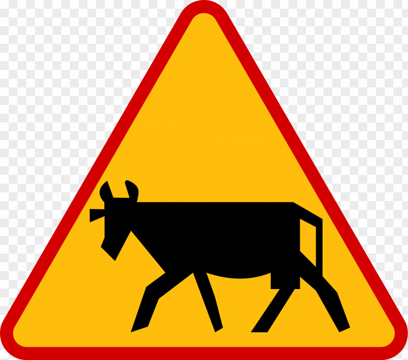 Road Sign Warning Traffic Livestock PNG