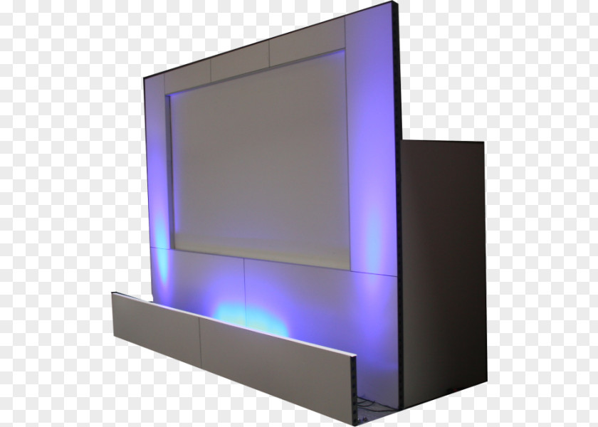 Surround Light Flat Panel Display Device Multimedia Design Construction PNG