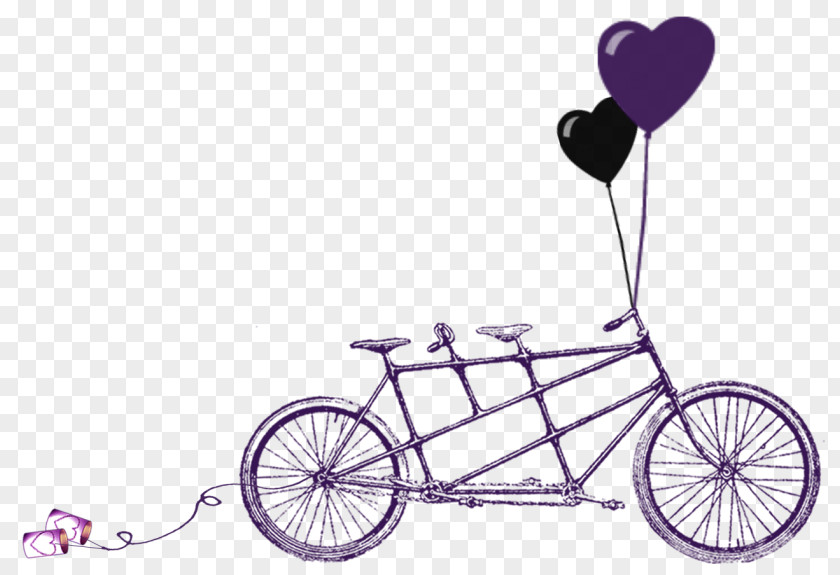Bicycle Wedding Invitation Tandem Clip Art PNG