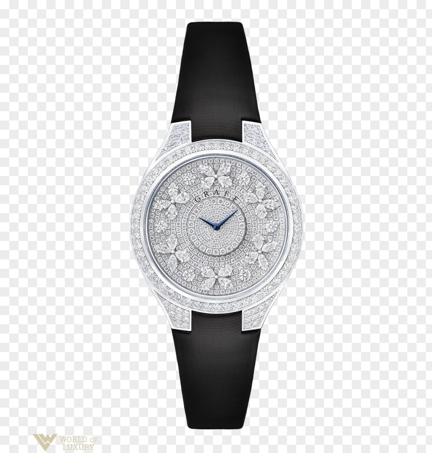 Gold Breitling Flying B Watch Graff Diamonds Clock Jewellery PNG