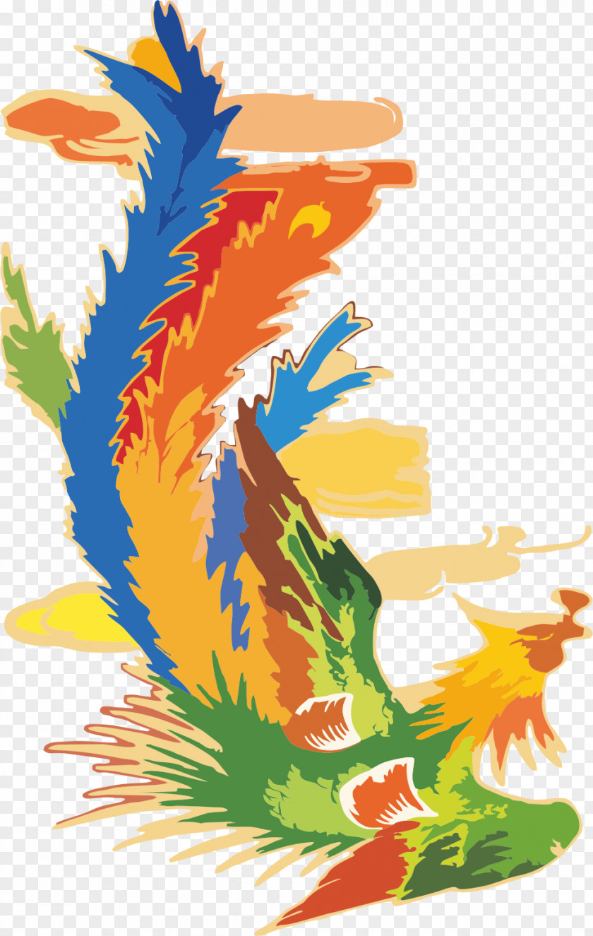 Phoenix Feather Color Peafowl Clip Art PNG