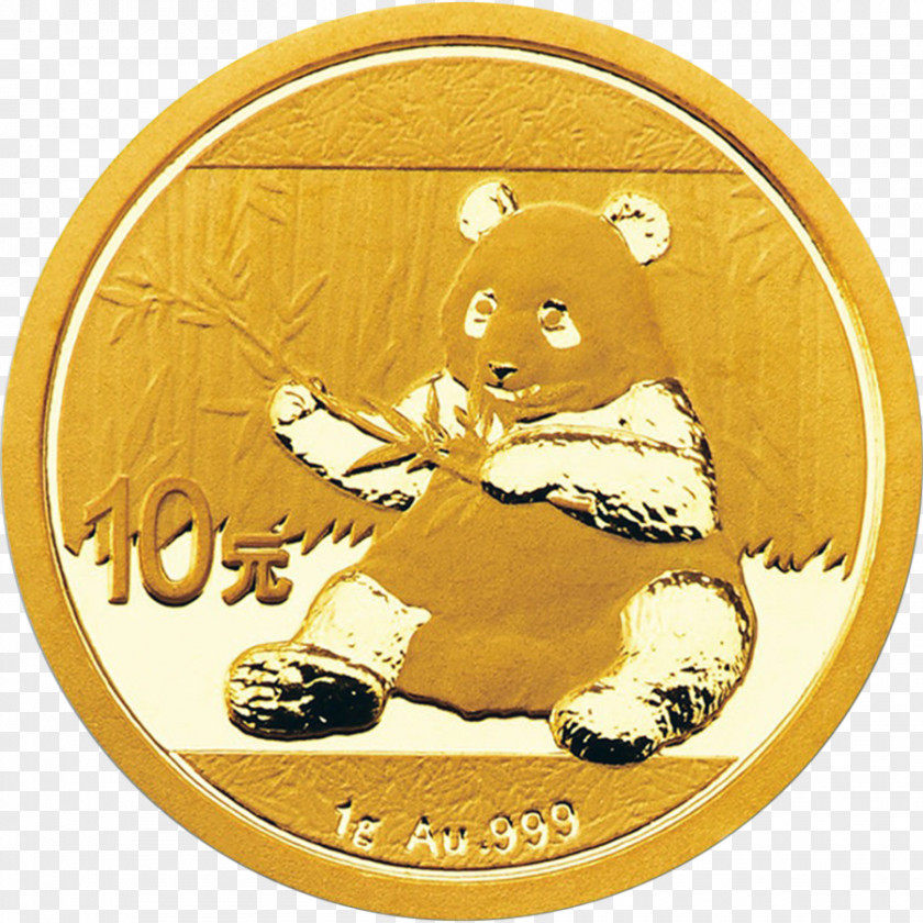 Gold Giant Panda Perth Mint Chinese Bullion Coin PNG