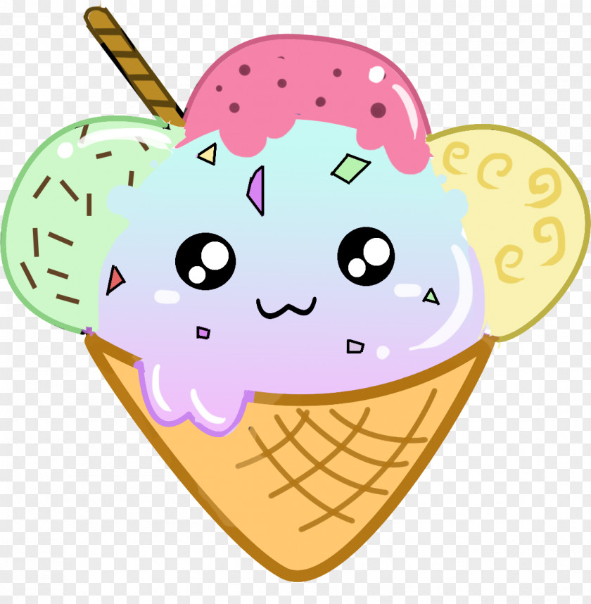 Kawaii Ice Cream Cones Food Drawing Kavaii PNG