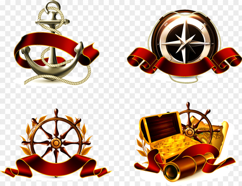 Nautical Elements Ships Wheel Helmsman Clip Art PNG