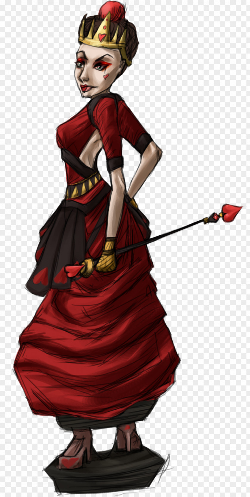 Red Queen Costume Design Legendary Creature PNG