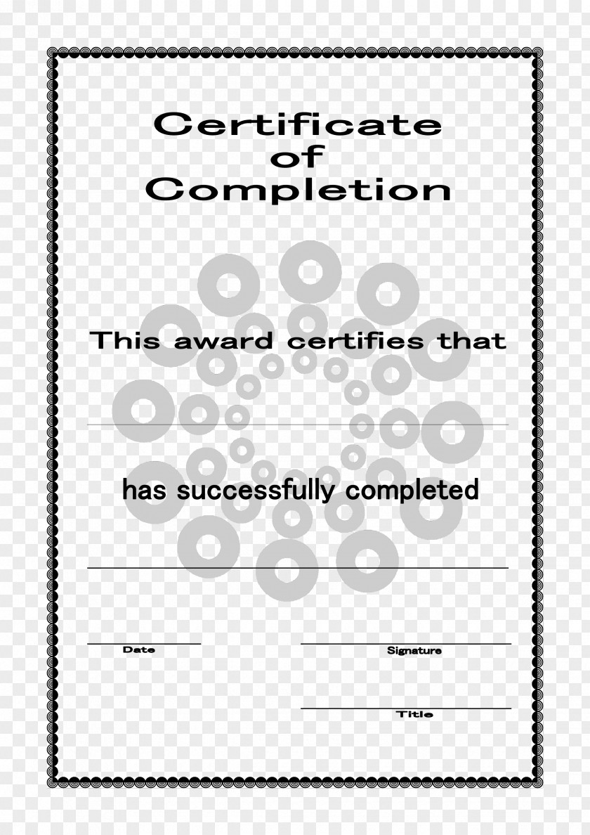 Certificate Business Template Microsoft Word Download Form Résumé PNG