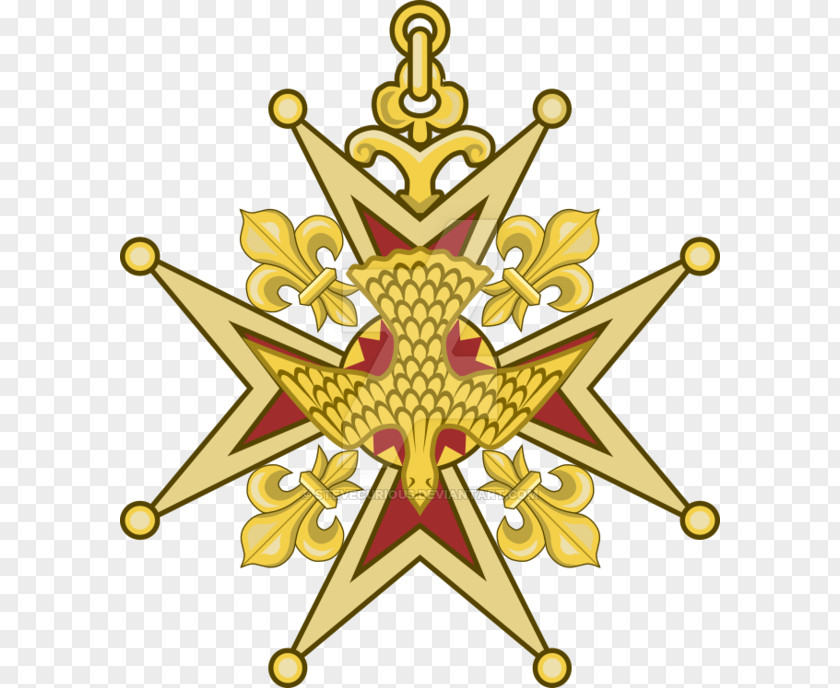 Heraldic Falcon Order Of The Holy Spirit In Christianity Huguenot Cross PNG