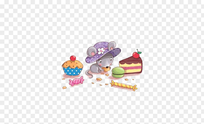 Mouse And Cakes Cake Computer Illustration PNG