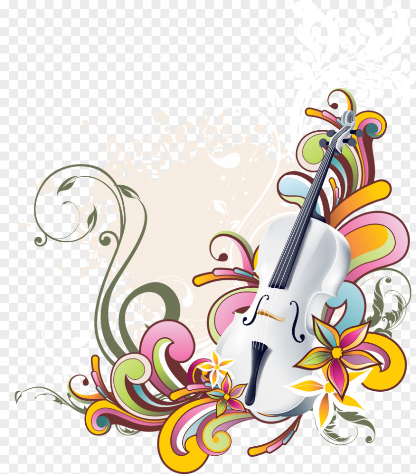 Violin And Patterns Vector IPhone 6S 5s Sticker Mobile Phone Accessories PNG