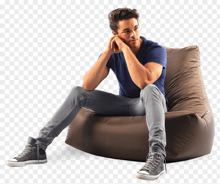Extreme LoungingMental Pain Suffering Bean Bag Chairs Lounging B-bag Mighty-b Quilted B-Bag Basic Lichtblauw PNG