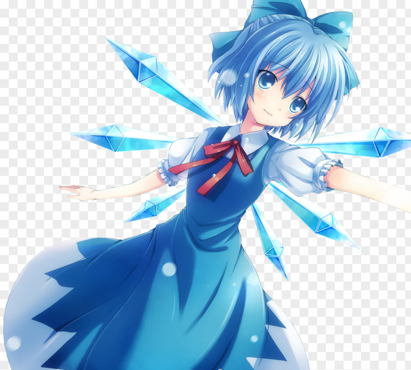 Fairy The Embodiment Of Scarlet Devil Cirno With Turquoise Hair PNG