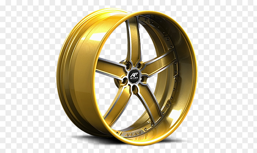 Gold Powder Coated Wheels Alloy Wheel Car Rim Motor Vehicle Tires PNG
