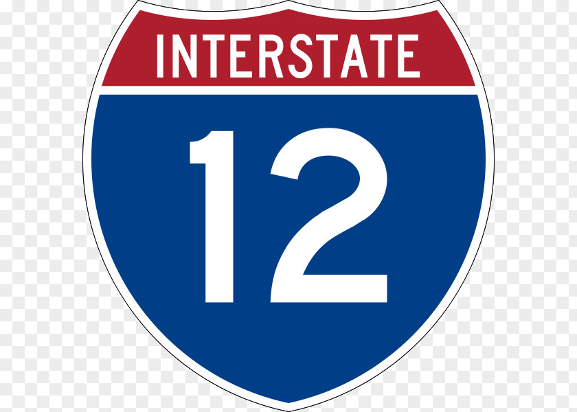 Number 12 Images Interstate 10 70 US Highway System Road PNG