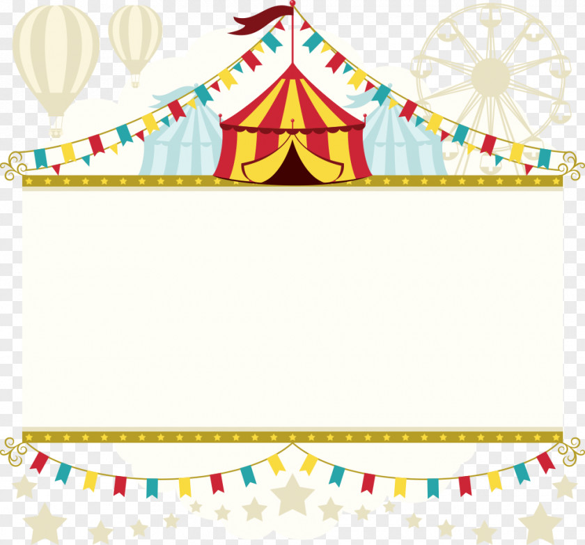 Vector Circus Tent Clown Party Poster Child PNG