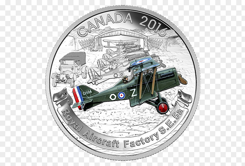 Aircraft First World War Royal Factory S.E.5 Airplane Coin PNG