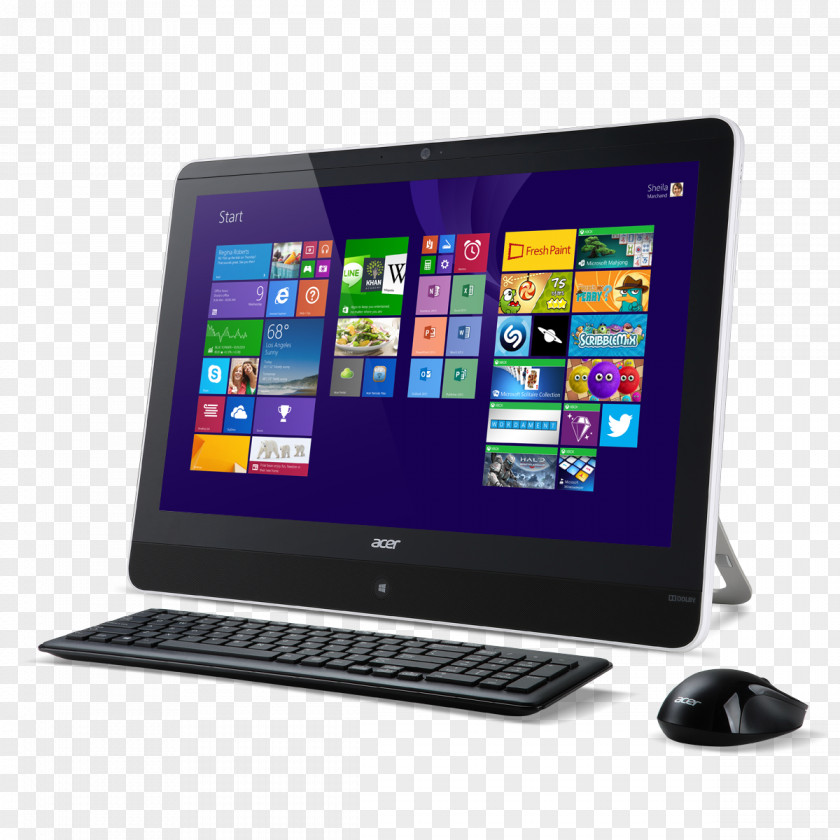 Bigger Zoom Big Laptop Acer Aspire Intel Core Multi-core Processor All-in-one PNG