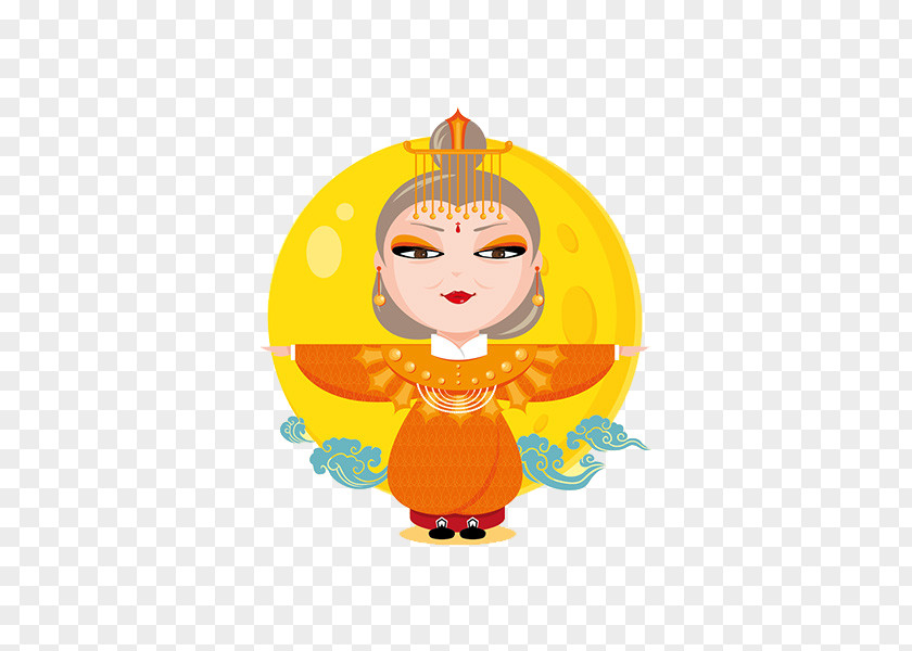 Queen Mother Goddess Cartoon Illustration PNG