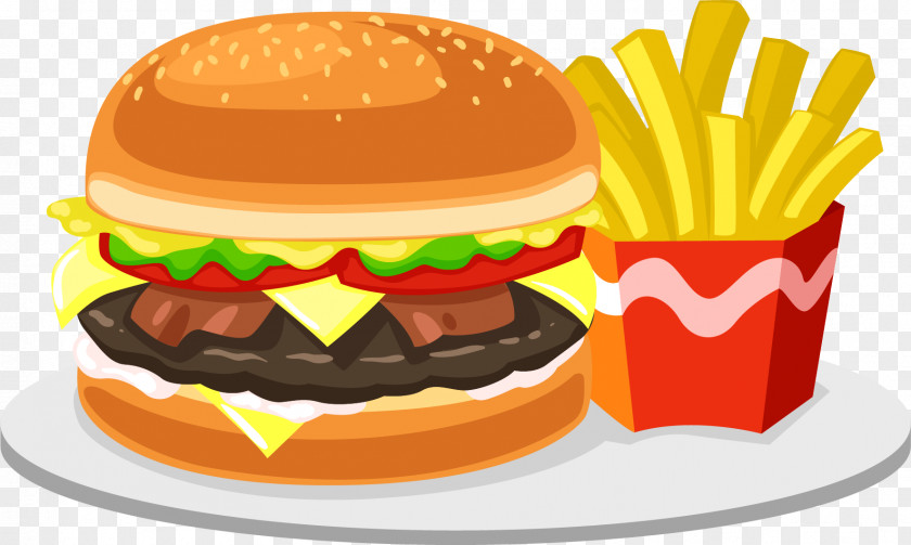 Burger Fizzy Drinks Hamburger French Fries Fast Food Junk PNG