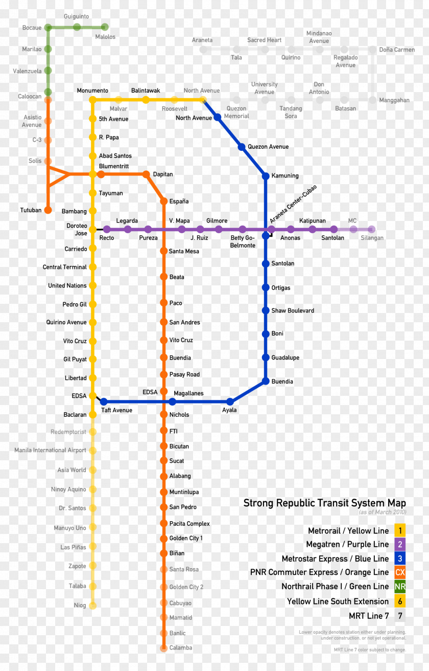 Manila Light Rail Transit System Transport Rapid Metro PNG