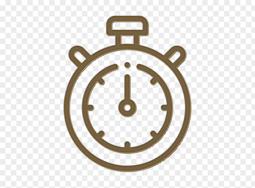 Metal Brass Ecommerce Icon Clock Stopwatch PNG