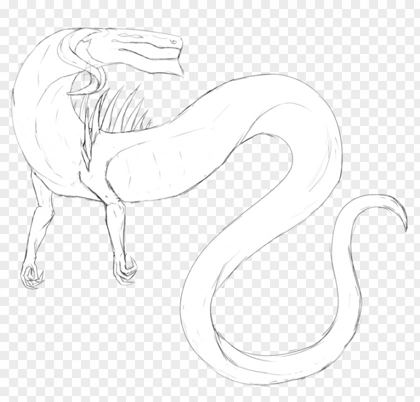 South Side Serpents Carnivora Figure Drawing Line Art Sketch PNG