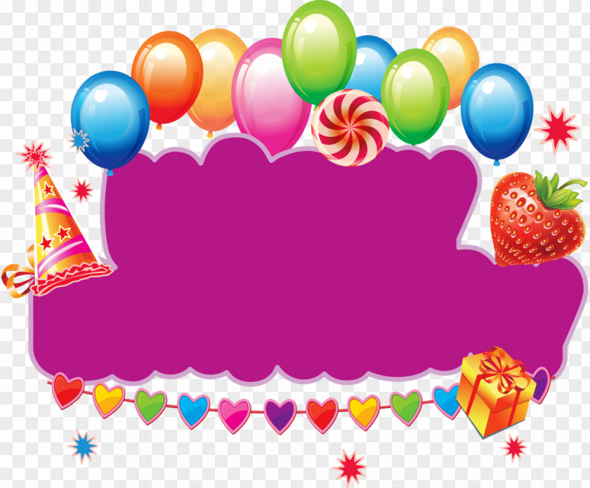 Balloon Birthday Greeting & Note Cards Clip Art PNG