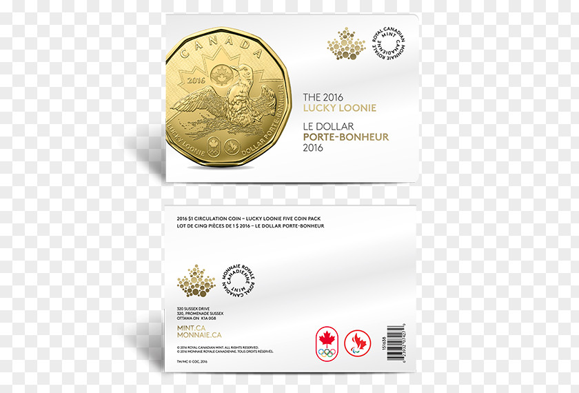 Online Paper Store Loonie Canada Royal Canadian Mint Dollar Coin PNG