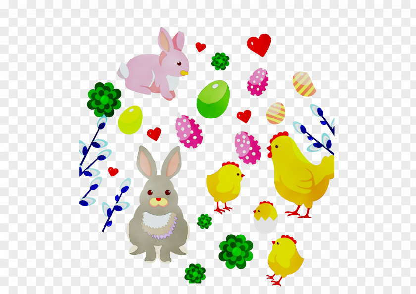 Rabbit Chicken Easter Bunny Illustration Drawing PNG
