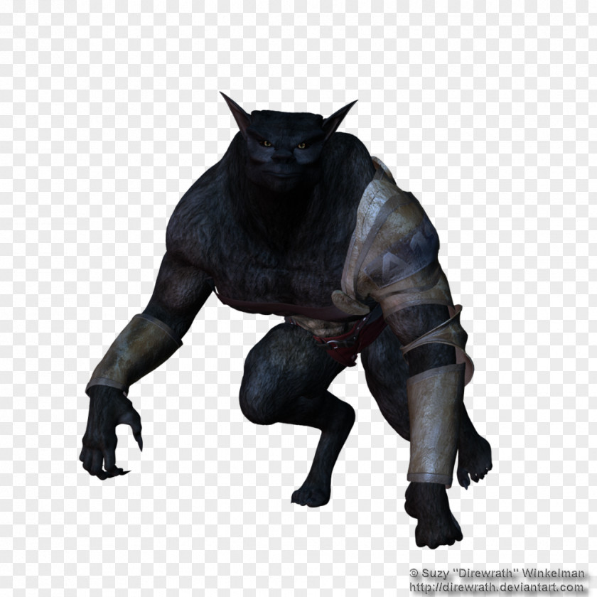 Big Gray Wolf Maugrim Humanoid 3D Computer Graphics PNG