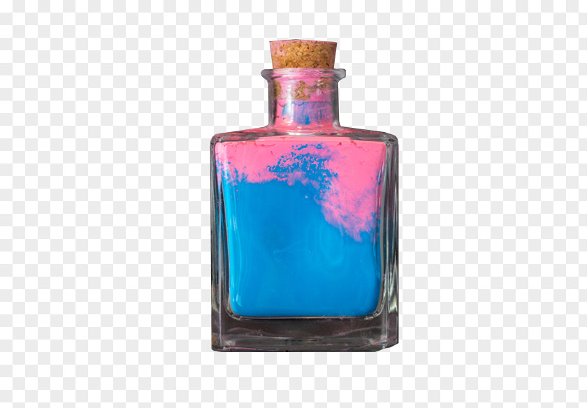 Colorful Glass Hourglass Bottle PNG