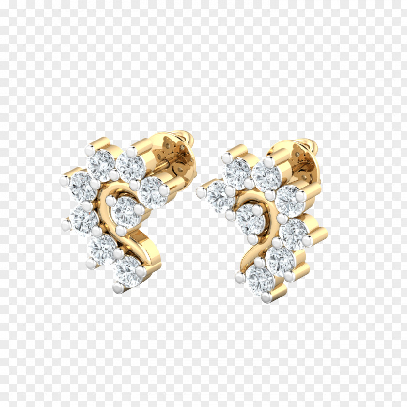 Conch Shaped Inkstone Earring Body Jewellery Bling-bling Diamond PNG