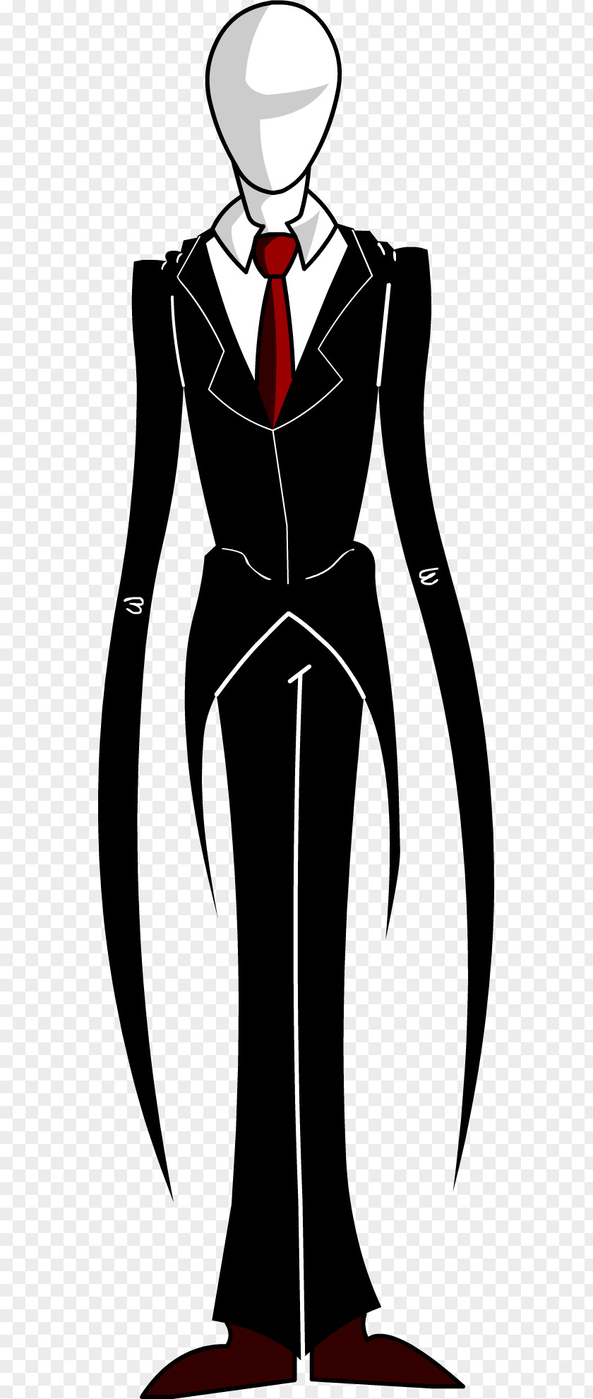 Slender Character White Fiction Clip Art PNG