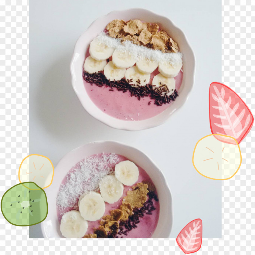 Smoothie Bowl Ice Cream Frozen Dessert Food PNG